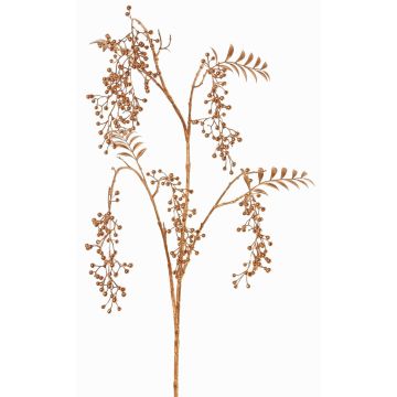 Rama artificial de pimentero NELFHY con bayas, cobre metalizado, 125cm Rama artificial de pimentero NELFHY con bayas, cobre metalizado, 125cm
