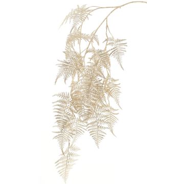Rama decorativa de espárrago plumosus MELFHY, colgante, metalizado plateado y dorado, 130 cm