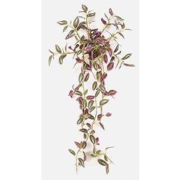 Planta artificial Tradescantia zebrina DIHALLO en varilla, colgante, verde-lila, 70 cm