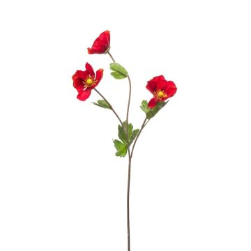 Rama decorativa de amapola MIROLB, roja, 70 cm