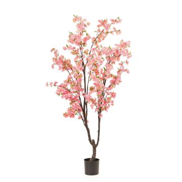 Árbol de cerezo artificial JANKFUN con flores, tronco artificial, rosa, 210 cm