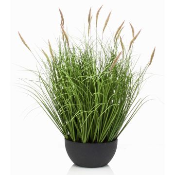 Hierba artificial para limpiar lámparas WALERIAN en bandeja decorativa, con panículas, verde, 60 cm