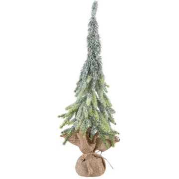 Árbol decorativo abeto URUM en saco de yute, congelado, 65 cm