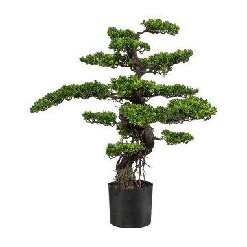 Árbol artificial bonsái de té KEFIEL con raíces, 90 cm
