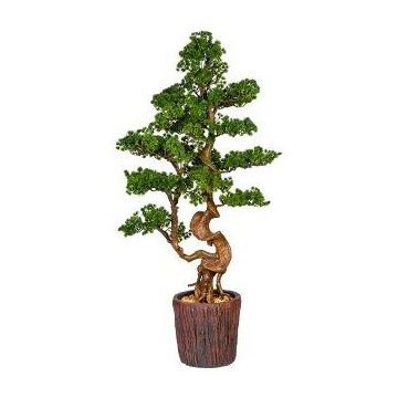 Árbol decorativo bonsái alerce WOME en maceta de magnesio, 125 cm