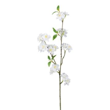 Rama artificial de cerezo ornamental FYNLOK con flores, blanca, 75 cm