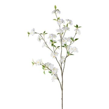 Rama artificial de cerezo ornamental FYNLOK con flores, blanca, 125 cm
