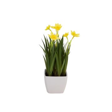 Flor artificial narciso AMANDINE, amarillo, 23 cm