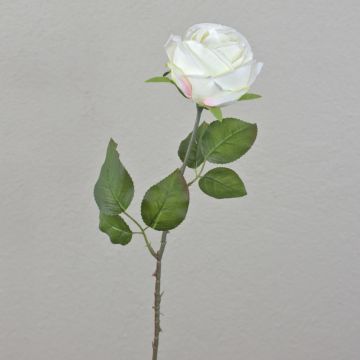 Rosa artificial FINAKAS, blanco crema, 65 cm