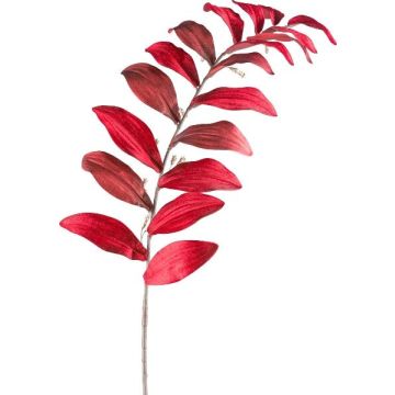 Rama artificial Sello de Salomón PRIHON con flores, rojo rubí, 120cm