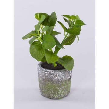 Planta artificial menta POLINDA en maceta decorativa, verde, 26 cm