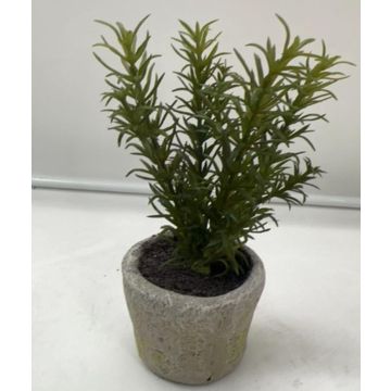 Planta artificial romero POLINDA en maceta decorativa, verde, 26 cm