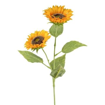 Rama artificial de girasol ZOMFREN, amarilla, 65 cm