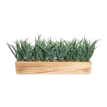 Hierba decorativa WENMAL en caja de madera, verde, 52 x 10 x 23 cm Hierba decorativa WENMAL en caja de madera, verde, 52 x 10 x 23 cm