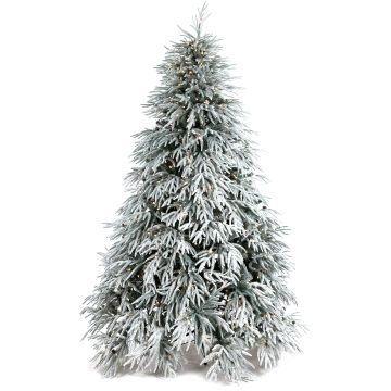 Árbol de Navidad artificial BRYNE con piñas, efecto escarchado, LED, 195 cm, Ø 140 cm Árbol de Navidad artificial BRYNE con piñas, efecto escarchado, LED, 195 cm, Ø 140 cm