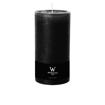 Vela corta AURORA, negra, 19cm, Ø10cm, 155h - Fabricada en Alemania