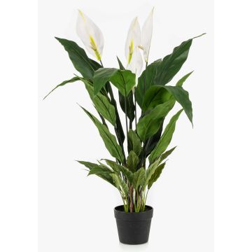 Planta artificial de una hoja RANIESO, maceta decorativa, flores, blanco, 90 cm Planta artificial de una hoja RANIESO, maceta decorativa, flores, blanco, 90 cm