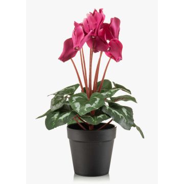 Ciclamen artificial VERIANA en maceta decorativa, rosa, 30 cm