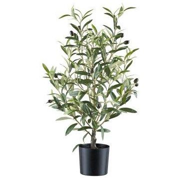 Árbol decorativo olivo SELVO con frutos, tronco artificial, 70 cm