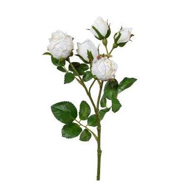 Rama de flores artificiales rosa SKURN, blanca, 40cm, Ø2-4,5cm Rama de flores artificiales rosa SKURN, blanca, 40cm, Ø2-4,5cm