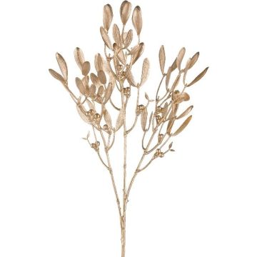Rama artificial de muérdago GLUNTA con bayas, dorada, 70cm Rama artificial de muérdago GLUNTA con bayas, dorada, 70cm