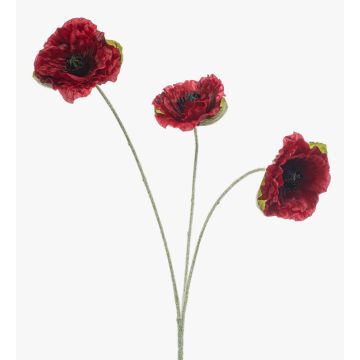 Rama artificial de amapola WHONRA, roja, 60 cm
