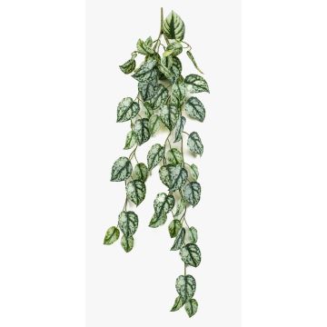 Planta colgante artificial Scindapsus LAXORE en varilla, verde y blanca, 85 cm