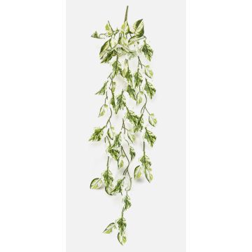 Planta colgante artificial Scindapsus LAXORE en varilla, blanca y verde, 85 cm