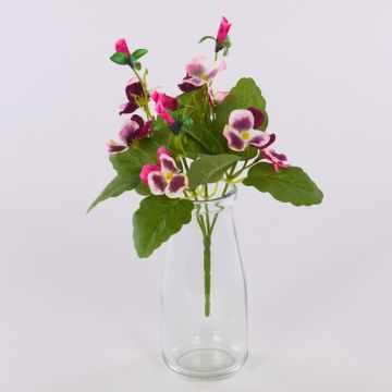 Flor artificial decorativa Pensamientos BAHNY en varilla, rosa-blanca, 22 cm Flor artificial decorativa Pensamientos BAHNY en varilla, rosa-blanca, 22 cm