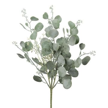 Planta artificial eucalipto KLORHE, varilla, flores, verde grisáceo, 40 cm