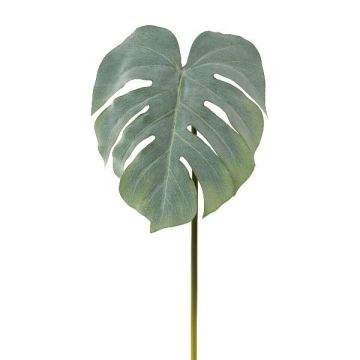 Hoja artificial Philodendron Monstera Deliciosa MELIAT, verde grisáceo, 80 cm