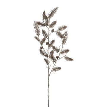 Rama decorativa de abeto DRIVEL con piñas, plateada, 95 cm