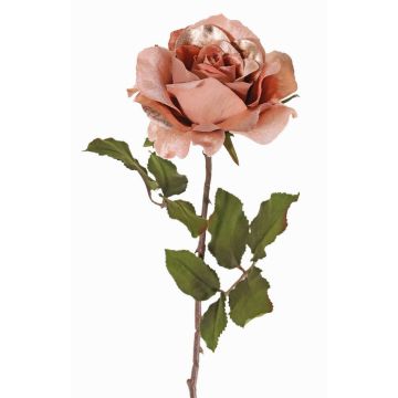 Rosa de terciopelo SINDALA, salmón, 60cm, Ø12cm Rosa de terciopelo SINDALA, salmón, 60cm, Ø12cm