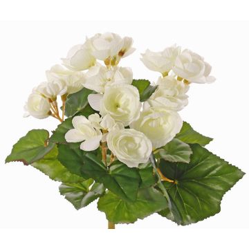 Begonia artificial BIRMA en varilla de ajuste, crema, 20cm, Ø3-5cm
