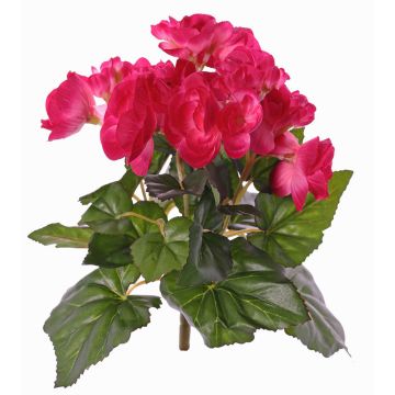 Begonia artificial BIRMA en varilla de ajuste, fucsia, 20cm, Ø3-5cm