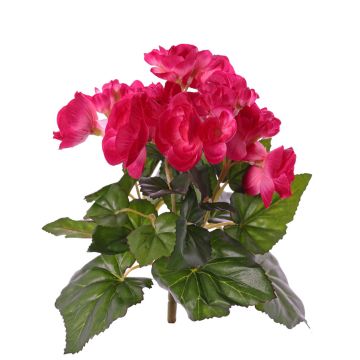 Begonia artificial BIRMA en varilla de ajuste, rosa, 20cm, Ø3-5cm