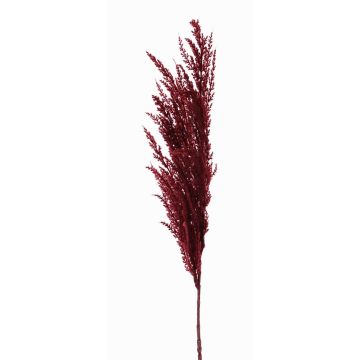 Rama artificial de hierba de la pampa ERATO, rojo burdeos, 100cm