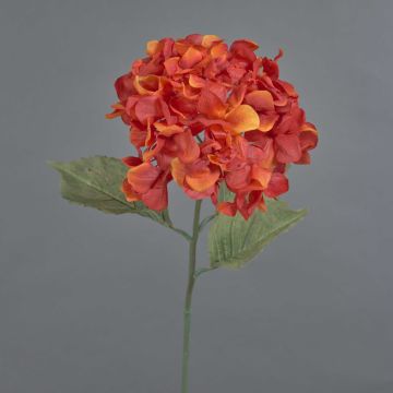 Hortensia artificial URANIA, naranja, 75cm, Ø18cm