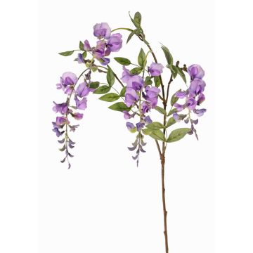 Rama de glicina artificial SOULA con flores, lila, 80cm, Ø7-8cm