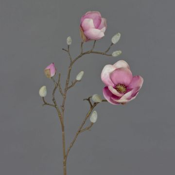 Magnolia artificial KOSTAS, rosa-fucsia, 55cm, Ø5-8cm