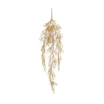 Rhipsalis artificial colgante MERFYN, varilla de ajuste, brillo, oro, 70cm
