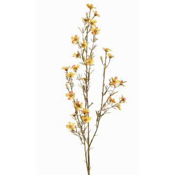 Flor de cera artificial NIANG, amarillo-naranja, 80cm, Ø1,5-2,5cm