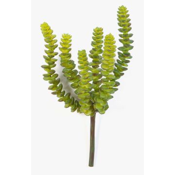 Crassula perforata artificial FULU en varilla de ajuste, verde, 15cm