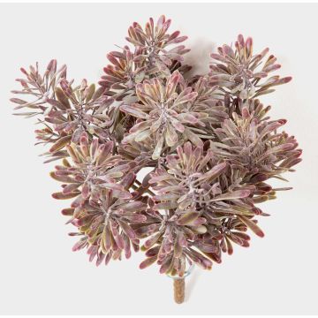 Crossostephium artificial KARAHNI en varilla de ajuste, verde-burdeos, 20cm