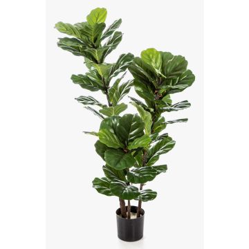 Ficus Lyrata artificial GUDJA, troncos artificiales, verde, 130cm