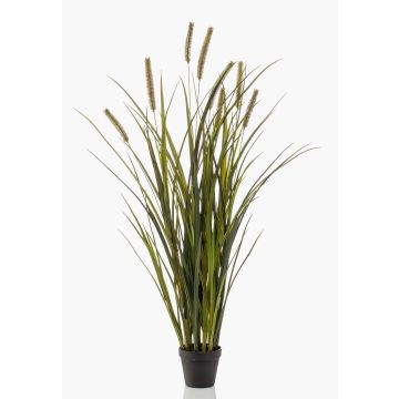 Carrizo de plástico ZWENA con panículas, verde-amarillo, 100cm