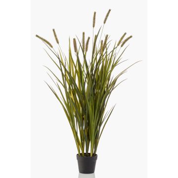 Carrizo de plástico ZWENA con panículas, verde-amarillo, 120cm