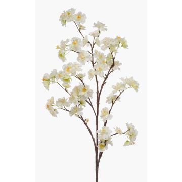 Rama de cerezo artificial florida GIMA con flores, amarillo-crema, 120cm