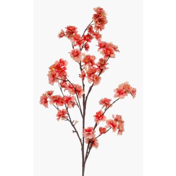 Rama de cerezo artificial florida GIMA con flores, coral, 120cm