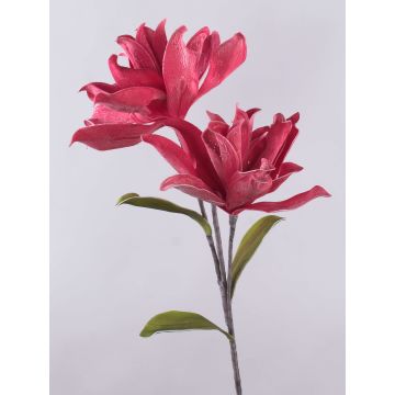 Camelia artificial MUNIR con purpurina, rojo púrpura, 110cm, Ø30cm